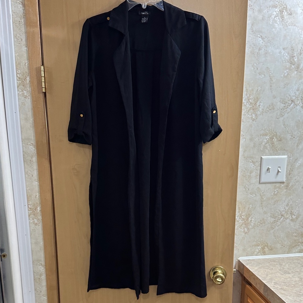 Rue21 Black Open Front Cardigan